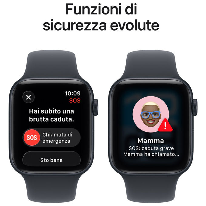 Apple Watch SE 3 GPS + Cellular 44mm Cassa Alluminio Mezzanotte Cinturino Sport Mezzanotte - M-L