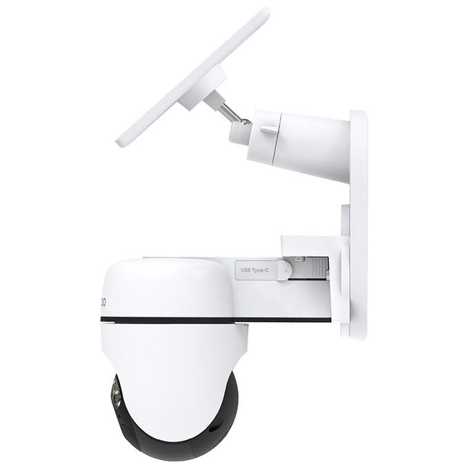 Tapo TC90KIT Telecamera IP Esterna Pan Tilt 2K 3MP 360° Wi-Fi Pannello Solare Rilevamento AI IP65 colore Bianco
