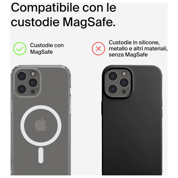 Belkin BPD006BTBK BoostCharge Pro Power Bank Wireless Qi2 15W 5000 mAh MagSafe Supporto Integrato colore Nero