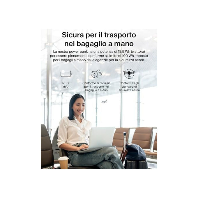 Belkin BPD006BTBK BoostCharge Pro Power Bank Wireless Qi2 15W 5000 mAh MagSafe Supporto Integrato colore Nero
