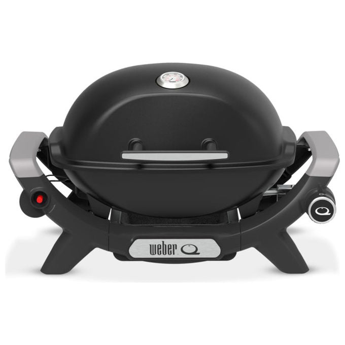 Weber Q1100N, Barbecue da Tavolo GPL, Nero e Grigio, 2930W, Portatile, con Griglia in Ghisa