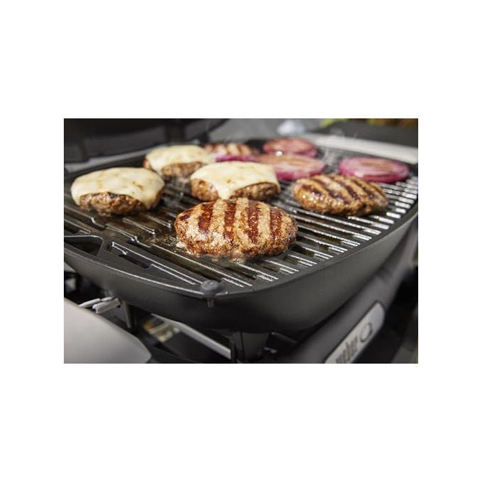 Weber Q1100N, Barbecue da Tavolo GPL, Nero e Grigio, 2930W, Portatile, con Griglia in Ghisa