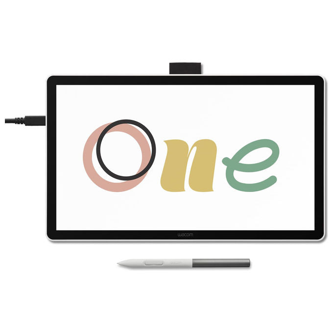 Wacom One 14, Tavoletta Grafica, 14'' Full HD, Penna Senza Batteria, Nero e Bianco