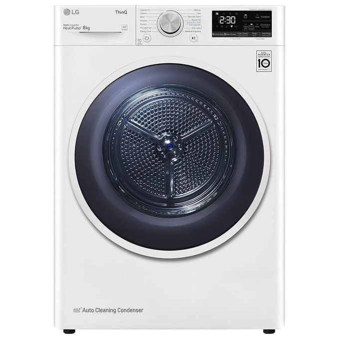LG RNX5009TWBB Serie X5 Asciugatrice Pompa di Calore 9 Kg Classe B AI Dry Turbo Dry Wi-Fi Allergy Care (85x60x66 cm) colore Bianco