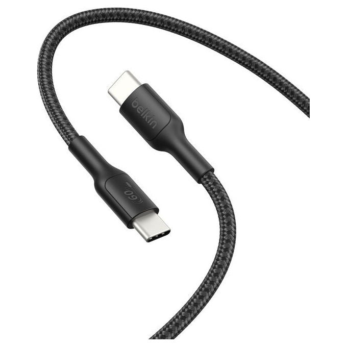 Belkin ENA008HQ2MBK Cavo USB-C USB-C 2.0 Intrecciato Ricarica Rapida 60W 2 m Nintendo Switch 2 colore Nero