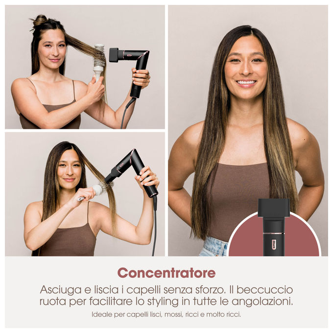 Shark FlexStyle HD426EU, Multistyler e Asciugacapelli 3-in-1, Nero, 1650 W