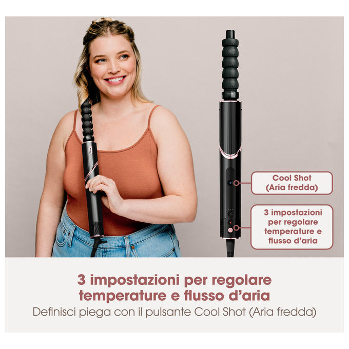 Shark FlexStyle HD426EU, Multistyler e Asciugacapelli 3-in-1, Nero, 1650 W