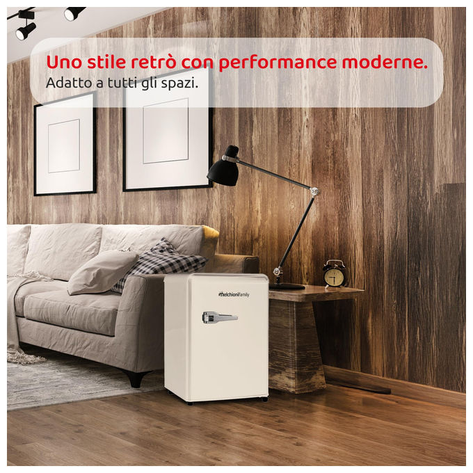 Melchioni 118700253 Siberia Frigorifero Monoporta 45 L 58 cm Classe E 45 dB Compressore colore Avorio