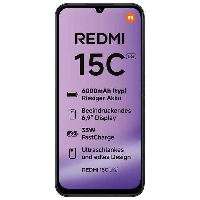 Xiaomi MZB0LINEU Redmi 15C Smartphone 5G 6.9'' 4 GB RAM 128 GB 6000 mAh colore Nero