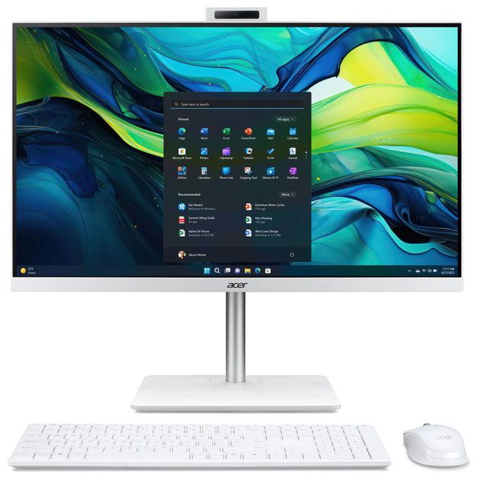 Acer Aspire C27-1E13U7UNH, All-in-one, 68,6 cm (27 ), Intel Core i7-1355U, 32 GB RAM, 1 TB SSD, Windows 11 Home, Bianco
