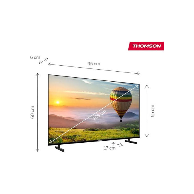 Thomson 43FT2S15 Smart TV LED 43'' FHD TiVo Wi-Fi HDR10 Dolby Audio Triplo Sintonizzatore DVB-T2-C-S2 colore Nero