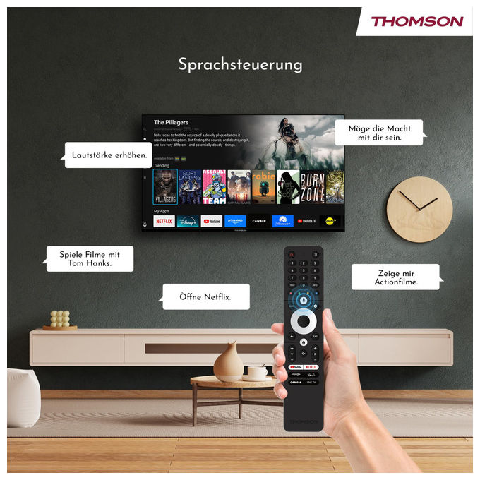 Thomson 43FT2S15 Smart TV LED 43'' FHD TiVo Wi-Fi HDR10 Dolby Audio Triplo Sintonizzatore DVB-T2-C-S2 colore Nero