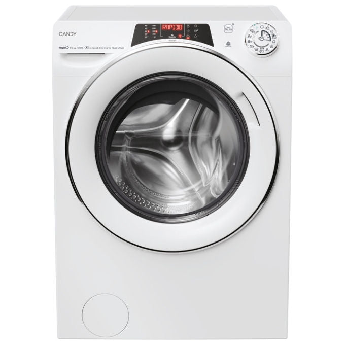Candy ROW 4966DWMC7-S RapidO Lavasciuga Frontale 9-6 Kg 1400 rpm Classe A Inverter Wi-Fi Vapore (85x60x58 cm) colore Bianco