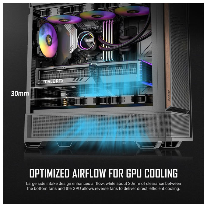 Antec P30 ARGB, Cabinet Midi-Tower, Nero