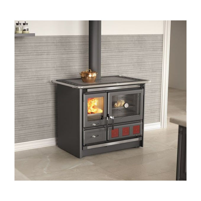 LA NORDICA Cucina a Legna Rosa XXL 5.0 VST Steel Antracite