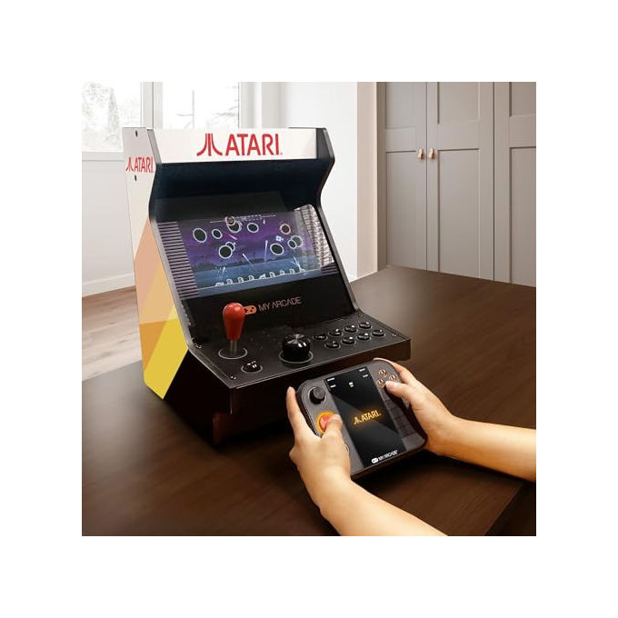 MY ARCADE DGUNL-7152 Gamepad Wireless Retrogaming Atari Gamestation Go e Mega SmartGlow Batteria Ricaricabile colore Nero