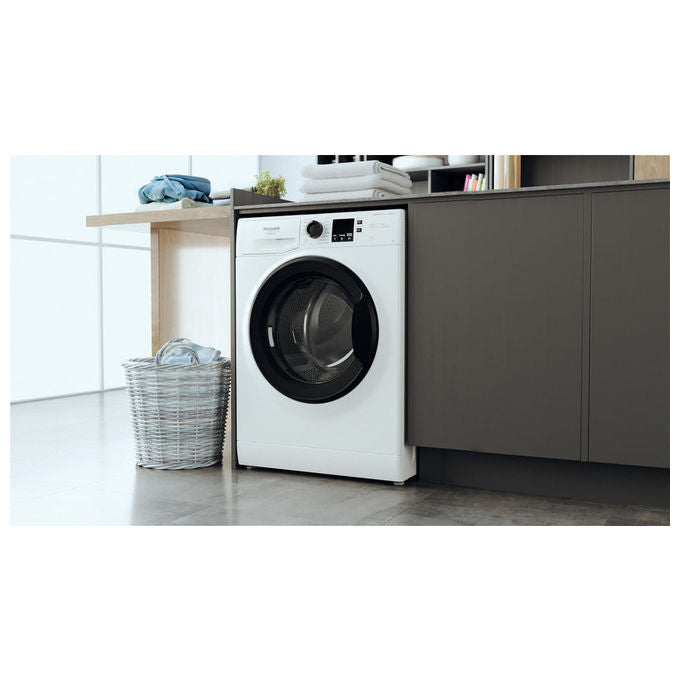 Hotpoint NF827WK IT Lavatrice Carica Frontale 8 Kg 1200 rpm Classe A Inverter Vapore Steam Hygiene (85x59.5x60.5 cm) colore Bianco