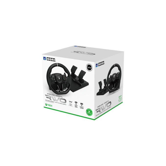 Hori, Volante da Corsa Wireless Overdrive, Nero, USB, per Xbox One X-Xbox Series S-PC
