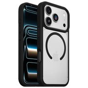 OtterBox, Cover React Series MagSafe, Antiurto, Ultrasottile, Trasparente-Nero, Per iPhone 17 Pro