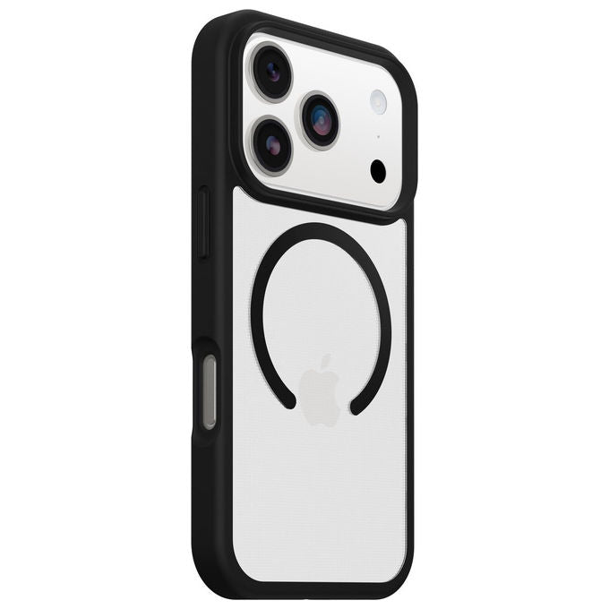 OtterBox, Cover React Series MagSafe, Antiurto, Ultrasottile, Trasparente-Nero, Per iPhone 17 Pro