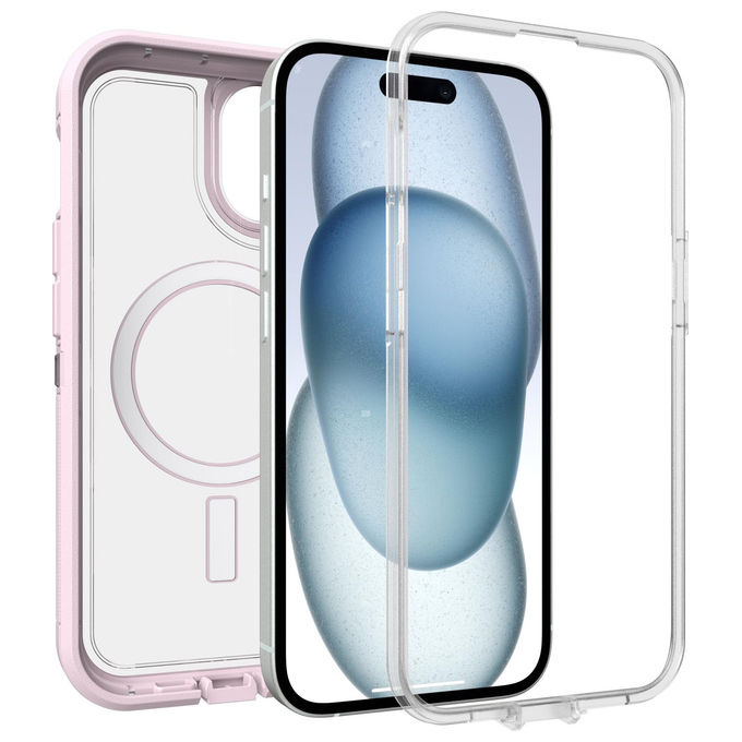 OtterBox 77-98198 Defender Series XT Clear Cover iPhone 17e 16e 15 14 13 MagSafe Antishock colore Trasparente Viola