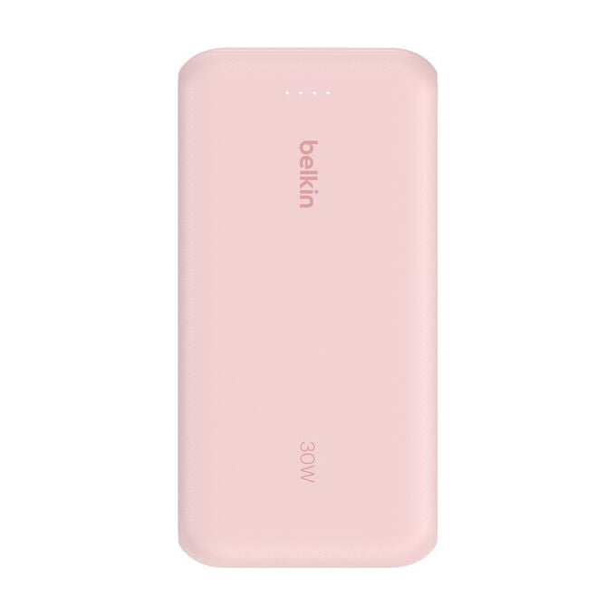 Belkin, Powerbank 20000 mAh, BoostCharge con cavo USB-C integrato, Rosa