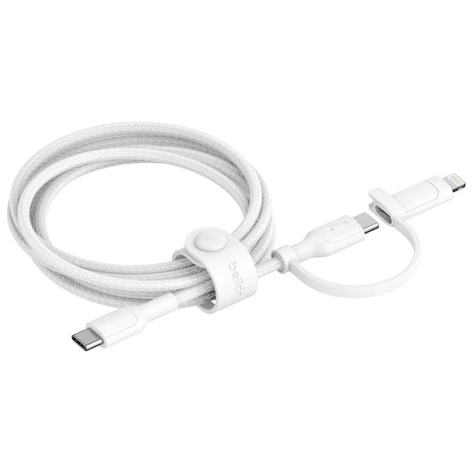 Belkin BoostCharge Pro, Cavo USB 2.0, 1.5m, USB-C, Lightning, Bianco