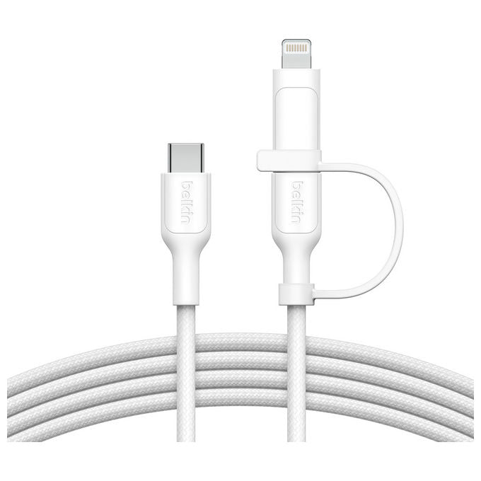 Belkin BoostCharge Pro, Cavo USB 2.0, 1.5m, USB-C, Lightning, Bianco