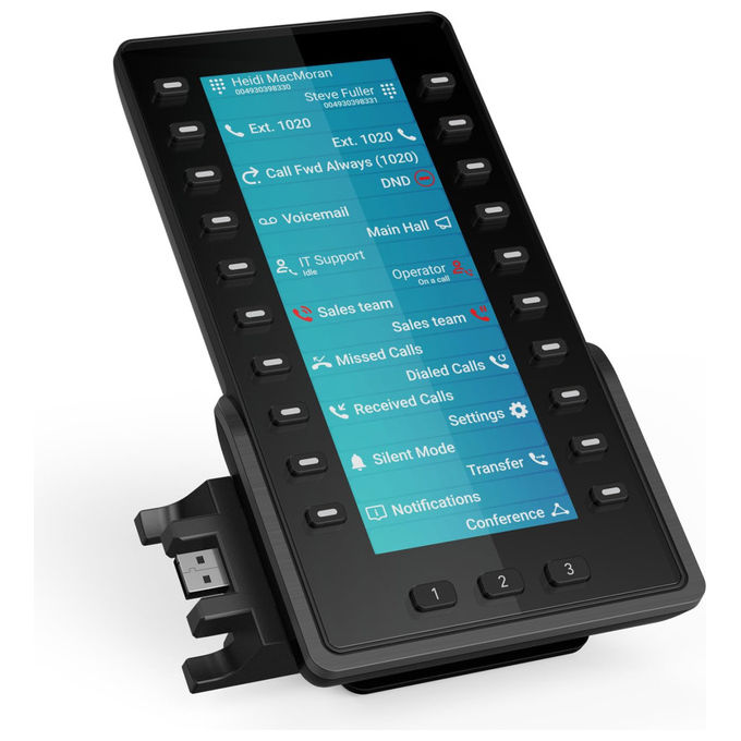 Snom, Modulo di espansione D8C, per telefoni fissi D8xx, Display TFT a colori, 60 tasti programmabili, USB Plug and Play