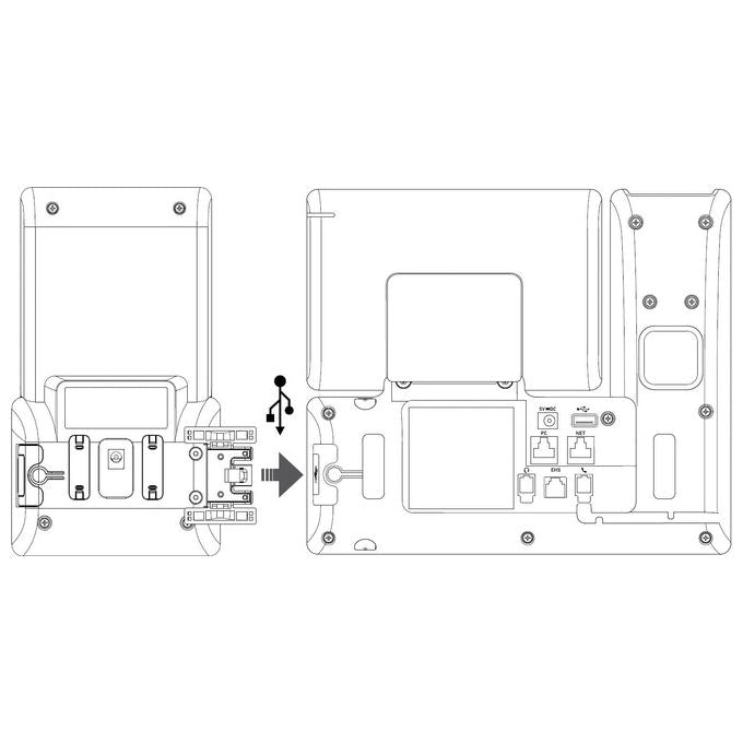 Snom, Modulo di espansione D8C, per telefoni fissi D8xx, Display TFT a colori, 60 tasti programmabili, USB Plug and Play