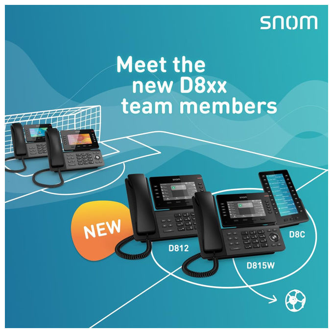 Snom, Modulo di espansione D8C, per telefoni fissi D8xx, Display TFT a colori, 60 tasti programmabili, USB Plug and Play