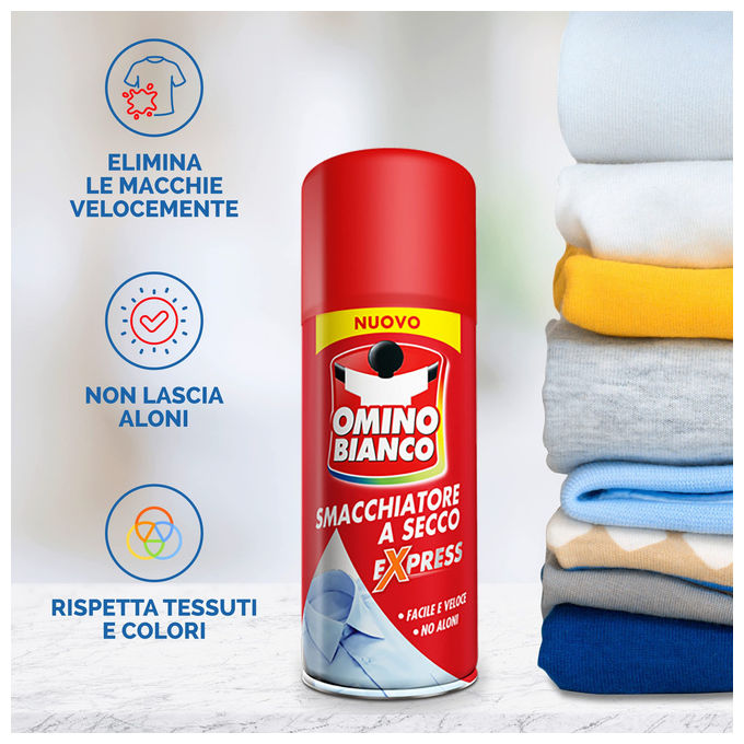Omino Bianco, Smacchiatore a Secco Express, 125 ml