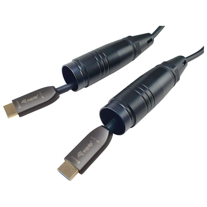Equip, Cavo HDMI 2.1, Armato Ottico Attivo, 100 m, 8K-60Hz, 4K-120Hz, 48Gbps