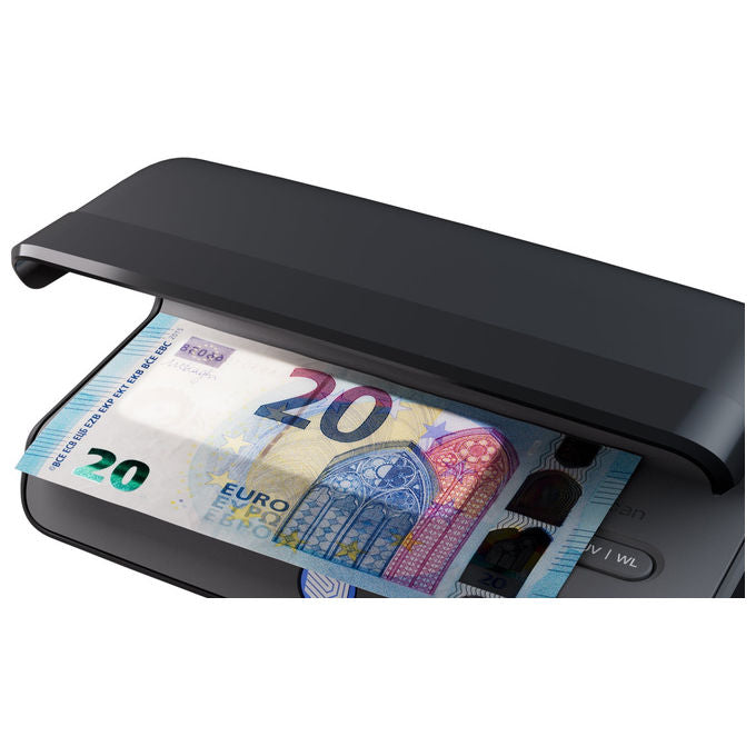 Safescan, Rilevatore Banconote Contraffatte 75 LED, Nero, Con Luce UV e Bianca