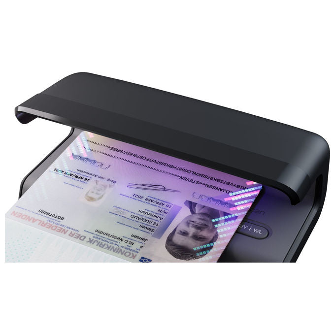 Safescan, Rilevatore Banconote Contraffatte 75 LED, Nero, Con Luce UV e Bianca