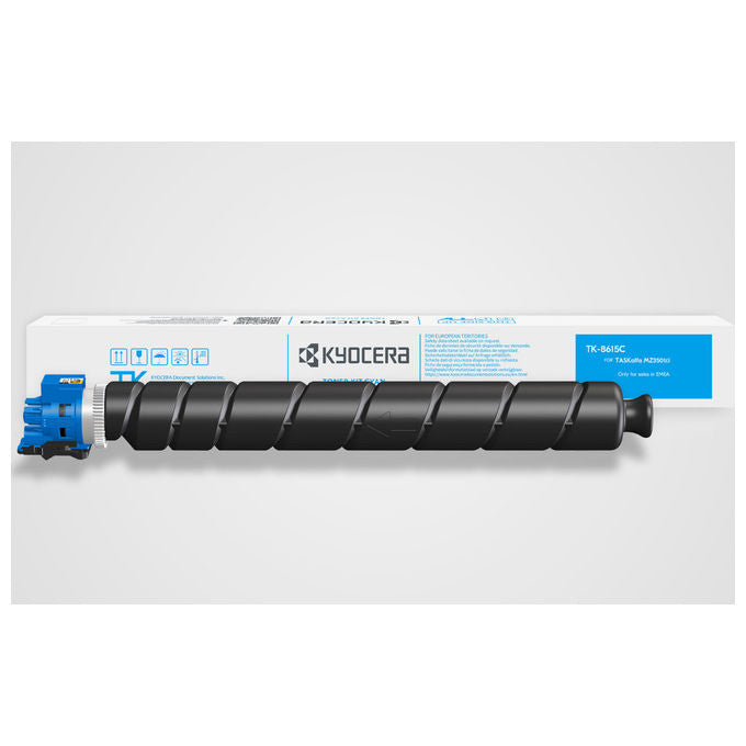 Kyocera TK-8615C, Toner Ciano originale, Capacita' elevata, 24.000 pagine A4
