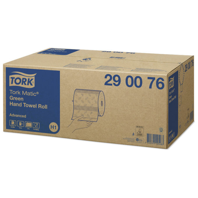 Tork, Asciugamano di Carta, Verde 150 m, Tork Matic Asciugamani a Rotolo Advanced