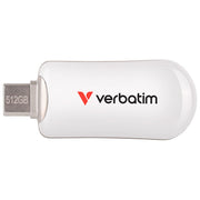 Verbatim, Chiavetta USB, Pen Drive Plectra, 512GB, USB-C 3.2 Gen 1, Bianca