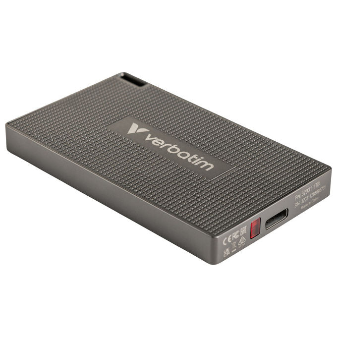 Verbatim, SSD Esterno 512 GB, USB Tipo-C, USB 3.2 Gen 2x2, Grigio