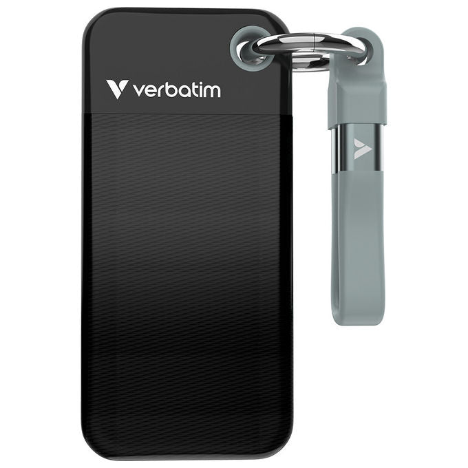 Verbatim, SSD Portatile, 2 TB, USB Tipo-C 3.2 Gen 2, Nero-Grigio