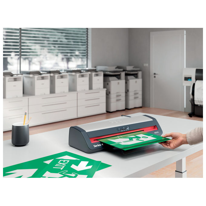 GBC Office 480HS A3, Plastificatrice a Caldo, 800 mm-min, Nero e Inox