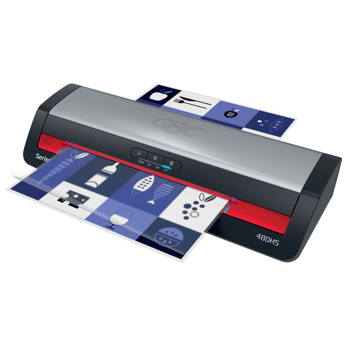 GBC Office 480HS A3, Plastificatrice a Caldo, 800 mm-min, Nero e Inox