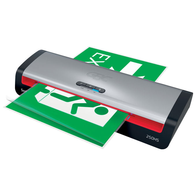 GBC 250HS A3, Plastificatrice a Caldo, 500 mm-min, Nero e Acciaio Inox