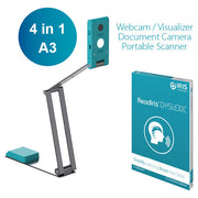 I.R.I.S. IRIS, Scanner aereo Iriscan Visualizer 7 + Readiris Dyslexic 2.0, 4160 x 3120 DPI, A3, Blu Artico Argento