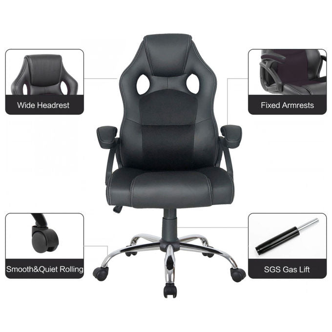 Equip, Sedia da Ufficio, Seduta Imbottita, Schienale Imbottito, Ecopelle