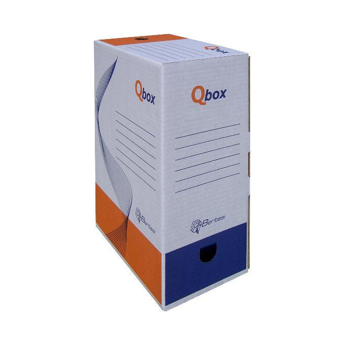 Bertesi, Raccoglitore Bianco, Cartoncino, CF25, Scatola Archivio Definitivo Q-Box Legale