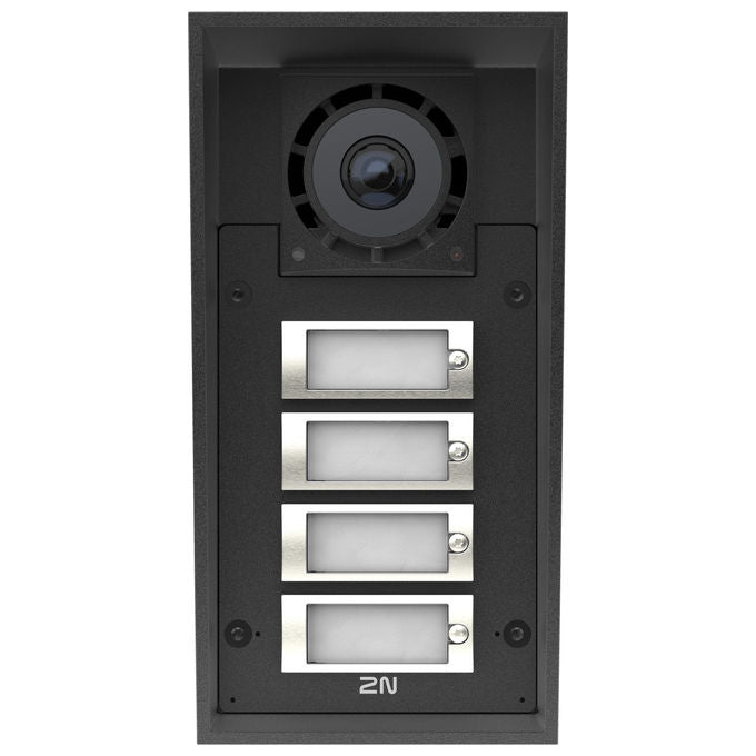 2N IP Force, Sistema Video-Citofono, 5MP, Nero, 4 Pulsanti, Telecamera