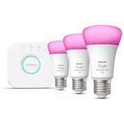 Philips Hue, Starter KIT_, 3 Lampadine Smart E27, 75W, White and Color Ambiance