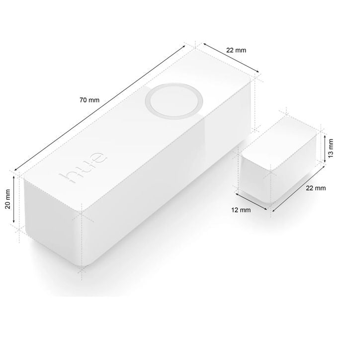 Philips Hue, Sensore di Contatto Secure, Bianco, Doppio Pacco