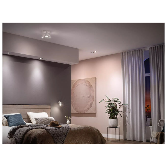 Philips, Faretto Connesso GU10 White Ambiance, LED 5W, Confezione da 3